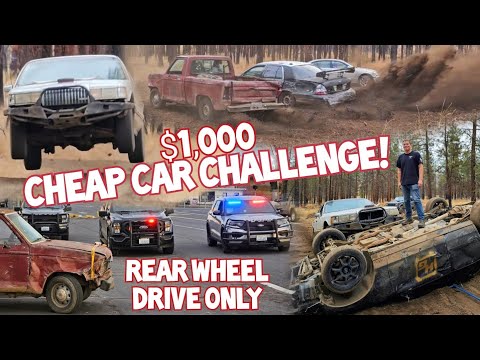 $1000 RWD Cheap Car Challenge + offroad adventure!