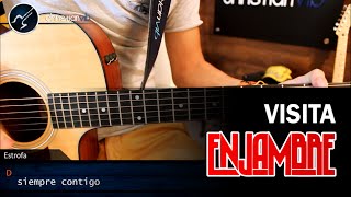 Como tocar Visita de ENJAMBRE en Guitarra Acustica ACORDES Intro Christianvib