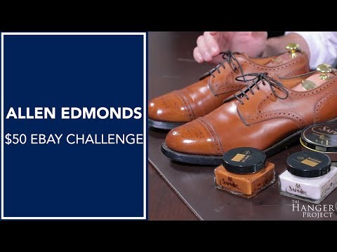 Allen Edmonds $50 Ebay Challenge | How To Restore & Shine Shoes Video