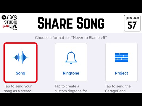 How to SHARE/EXPORT your GarageBand iOS songs (iPad/iPhone)
