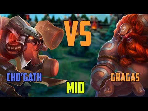 Gragas vs Cho Gath || Damn.. Cho Gath scary.. BUT BEATABLE