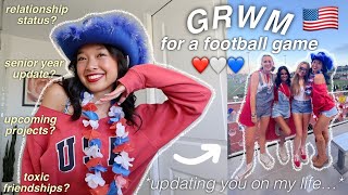GRWM for a football game while i update you on my life + vlog