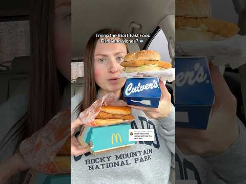 trying the BEST fast food fish sandwiches? 🐟🥪 #fishsandwich #fastfood