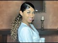 QUICK AND EASY SLEEK PONYTAIL FOR CURLY HAIR