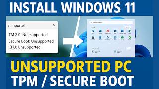 Download the video "Install Windows 11 on Unsupported PC (No TPM / Secure Boot) | Bypass Requirements Easily 2025 #tech"