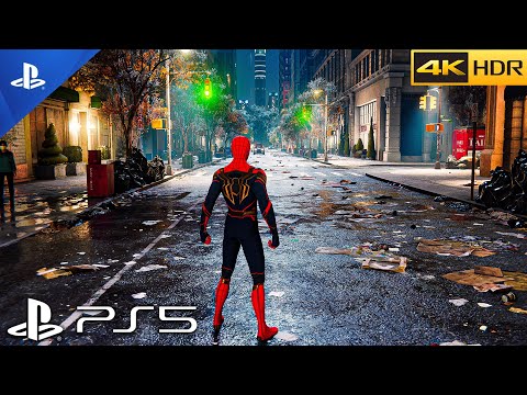 (PS5)Spider-Man No Way Home Hybrid Suit Gameplay | Next-Gen ULTRA Graphics[4K 60FPS HDR]