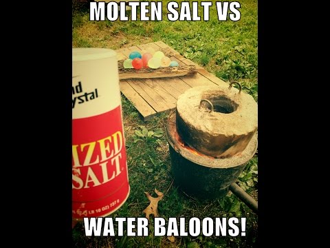 Molten Salt vs Water Baloons!! WHAT WILL HAPPEN?