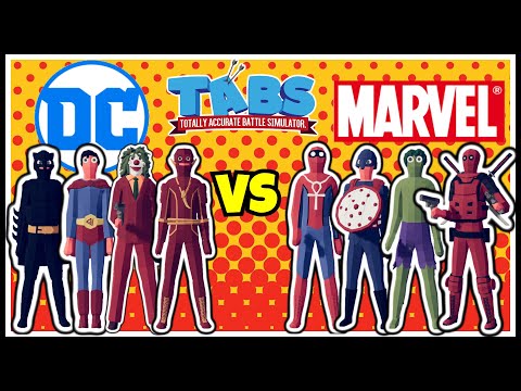 TABS - DC vs MARVEL Tournament - 8 legends go head to head! | Totally Accurate Battle Simulator