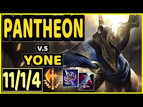 PANTHEON vs YONE - 11/1/4 KDA MID CHALLENGER GAMEPLAY - EUW