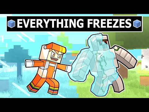 Minecraft but whatever I TOUCH turns into ICE