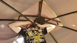 How to install a Lowe's Allen Roth 10x12 Gazebo Canopy Part 1