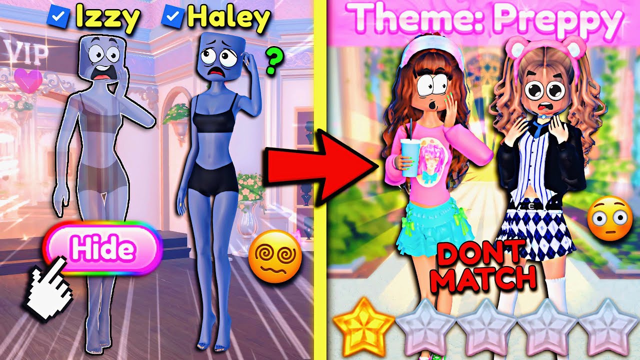 DTI But My DUO Is INVISIBLE For EVERY THEME w/ MY SISTER @enchanteddizzy | ROBLOX Dress to Impress