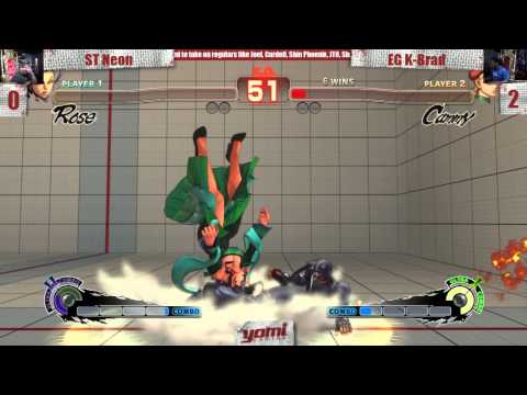 Yomi Gaming USF4 Capcom/Anime Week 4 Winner's Final ST Neon (Rose) vs EG K-Brad (Cammy)
