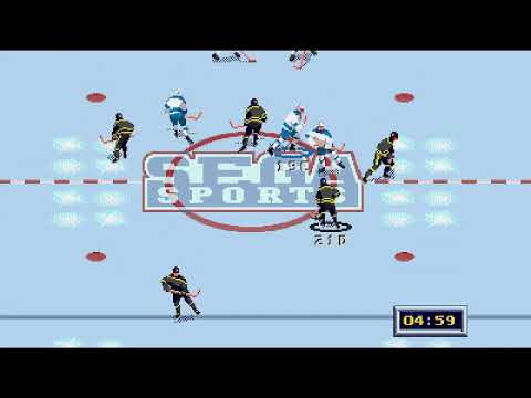 NHL All Star Hockey 95 (sega genesis) Nordiques vs Canucks