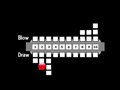 Funk/Blues Harmonica Exercise with Tab! C harmonica - Blues Harmonica