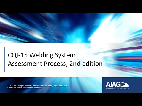 CQI-15 Welding System Assessment 소개 영상 (AIAG)