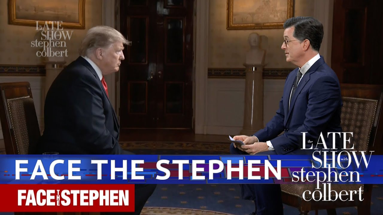 Stephen Interviews Trump's Super Bowl Interview - YouTube