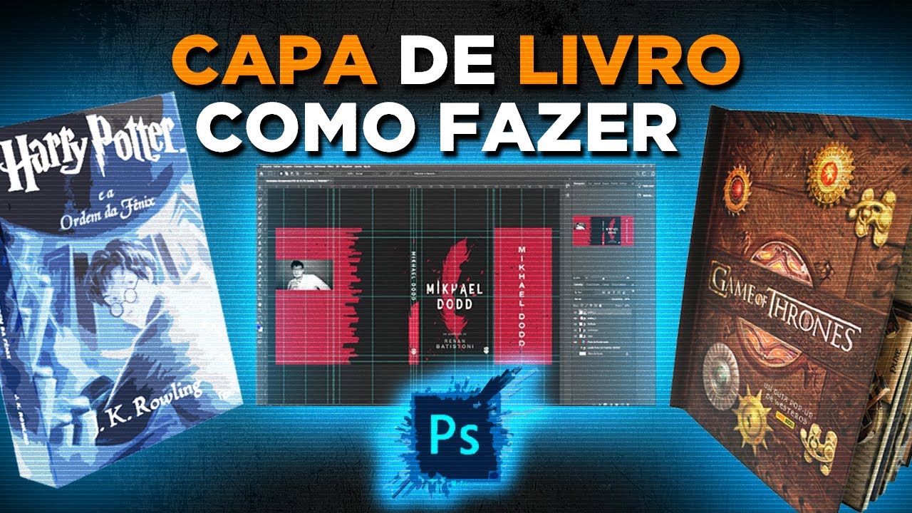 Como Fazer Capa de Livro - ESTRUTURA PROFISSIONAL | ADOBE PHOTOSHOP