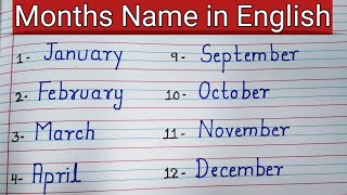January February Months Name | Months of the Year | Months Name in English