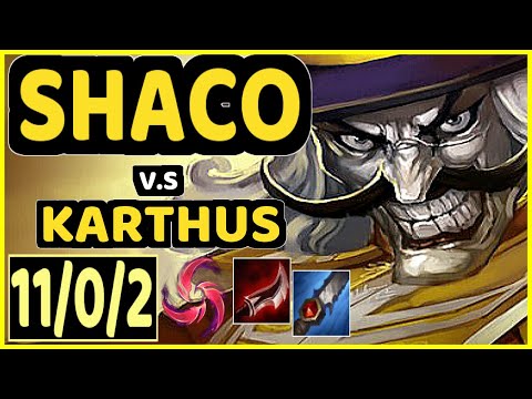 CHASESHACO (SHACO) vs KARTHUS - 11/0/2 KDA JUNGLE CHALLENGER GAMEPLAY - NA