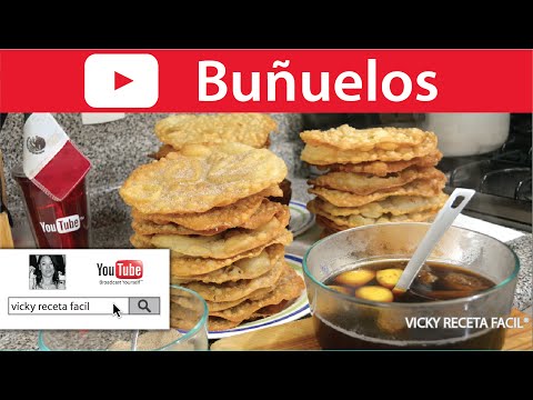 BUÑUELOS ❤️ Vicky Receta Facil Video