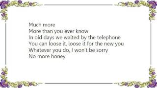 Blonde Redhead - No More Honey Lyrics