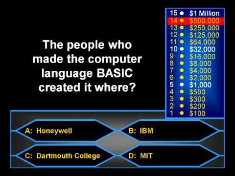 Who wants to be a Millionaire? $500,000 Question
