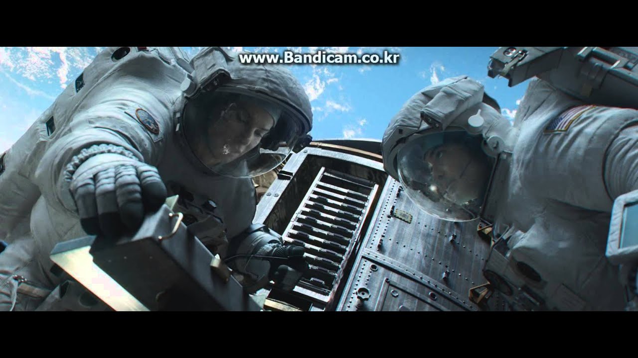 Gravity scene-Explorer gets hit by debris