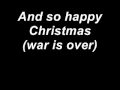 John Lennon - So this is christmas with lyrics 