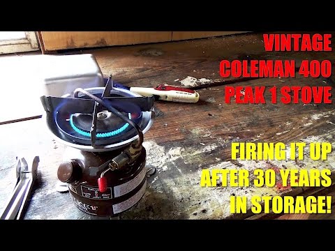 Lighting Vintage Coleman Peak 1 400 Series Stove for First Time in 30 Years!