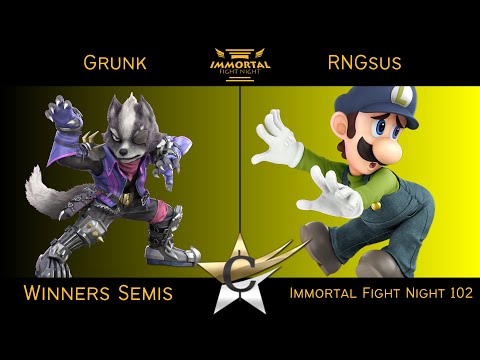 Immortal Fight Night 102 Winners Semis - C2F | Grunk (Wolf) vs RNGsus (Luigi) Smash Ultimate - SSBU