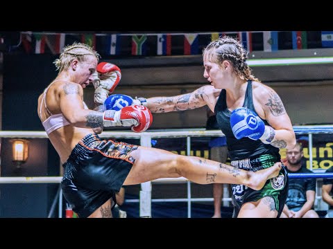 THESES GIRLS HAD A WAR  | GIRLS MUAY THAI FIGHT | AUSTRALIA vs AMERICA