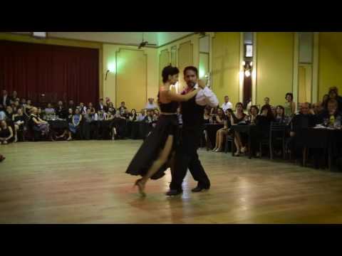  Mariela Sametband  and  Guillermo Barrionuevo  are  dancing  at  Mujercitas Tango Fest  in  2016