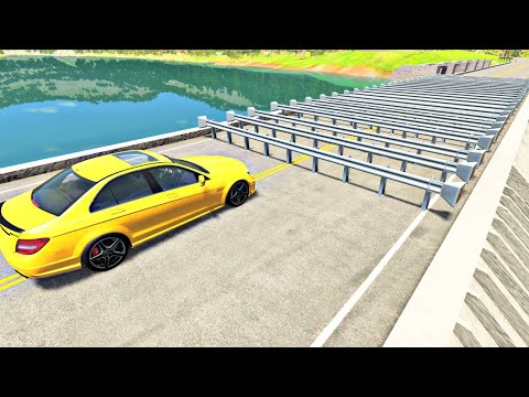 Cars vs Numerous Guardrails #1 – BeamNG.Drive