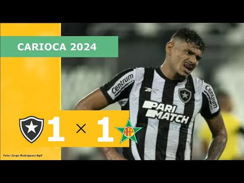 BOTAFOGO 1 X 1 PORTUGUESA-RJ - CAMPEONATO CARIOCA 2024; VEJA OS GOLS
