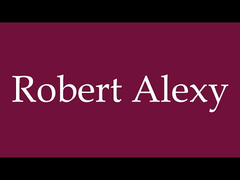 How to Pronounce ''Robert Alexy'' Correctly in German