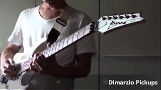 Video thumbnail for Can you hear the difference? Ibanez JEM Jr. upgraded with Dimarzio Evolution pickups (1 of 2) by jem555bkk