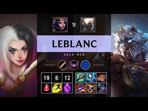 LeBlanc Mid vs Pantheon: Legendary - EUW Master Patch 14.18