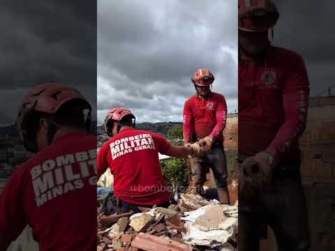As equipes do CBMMG permanecem empenhadas nas ações de busca e salvamento na região da Zona da Mata.