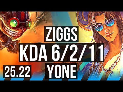 ZIGGS vs YONE (MID) | 6/2/11 | EUW Master | 25.22