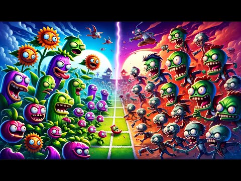 Team ORANGE vs GREEN Battlez - Who Will Win? - PvZ 2 Team Plant vs Team Plant