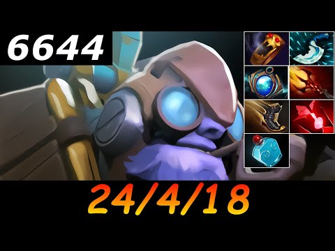Dota 2 Tinker 6644 MMR 24/4/18 (Kills/Deaths/Assists) Ranked Full Gameplay