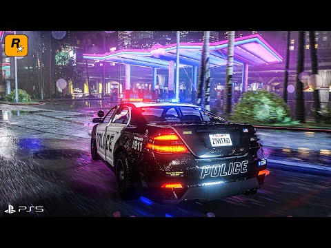 ⁴ᴷ⁶⁰ GTA 6 Alpha Graphics?! - Heist & Police Chase Action Gameplay! Ray Tracing Graphics / GTA V Mod
