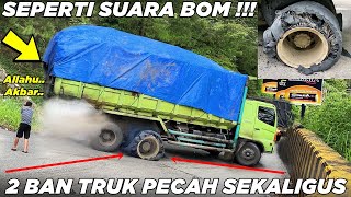 Download lagu Two Truck Tires Explode Simultaneously on Extreme Roads mp3 Download lagu Two Truck Tires Explode Simultaneously on Extreme Roads mp3