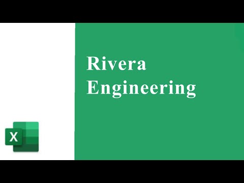Tutorial on Rivera Engineering excel project on Mac in excel