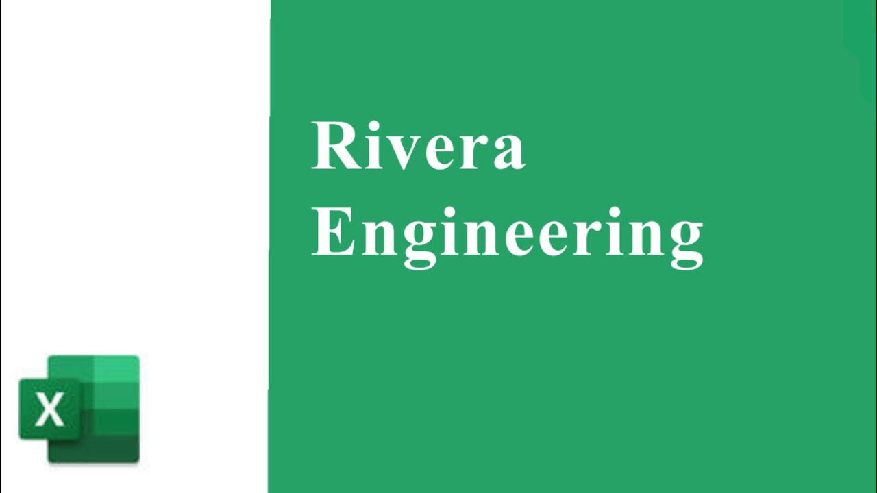 Tutorial on Rivera Engineering excel project on Mac in excel
