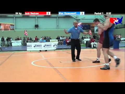 Jack Dechow vs. Max Thomusseit at 2013 ASICS University Nationals - FS