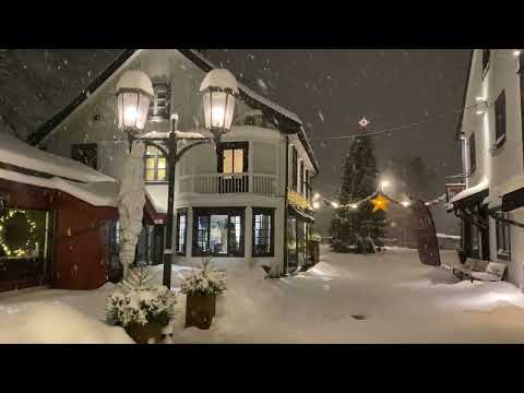 Lillehammer Norway Snowing - Winter Wonderland - 4K #snow #snowing #winter #norway