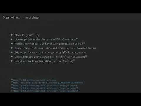 Arch Conf 2020 - Archiso - creating an installation medium