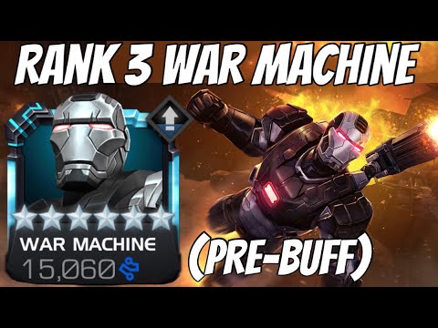 6 Star Rank 3 WAR MACHINE (PRE-BUFF) Rank Up & Gameplay - INSANE Burst Damage!!!